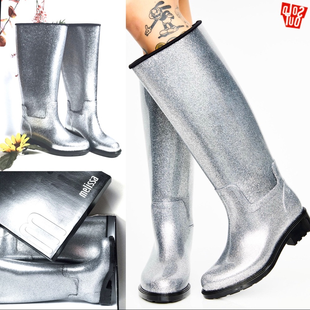 SALE NWT HTF Dolls Kill Melissa Glass Rain Boot - Picture 7 of 7